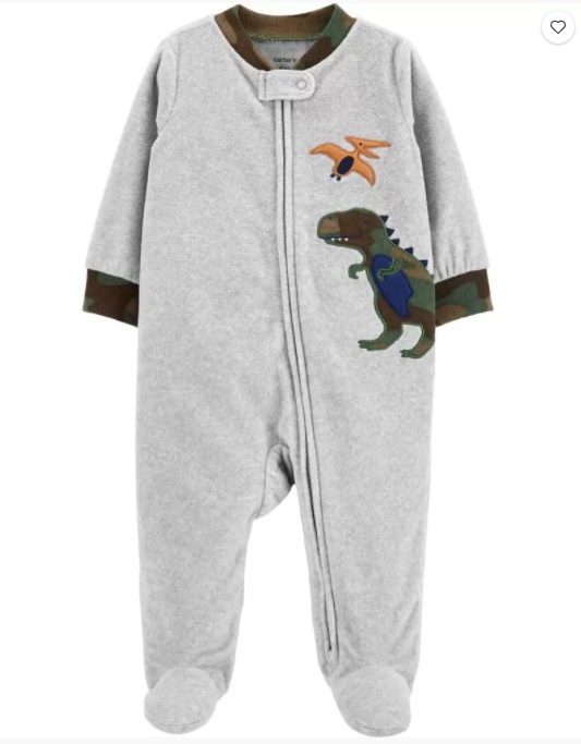 Dinosaur Zip-Up Fleece Sleep & Play